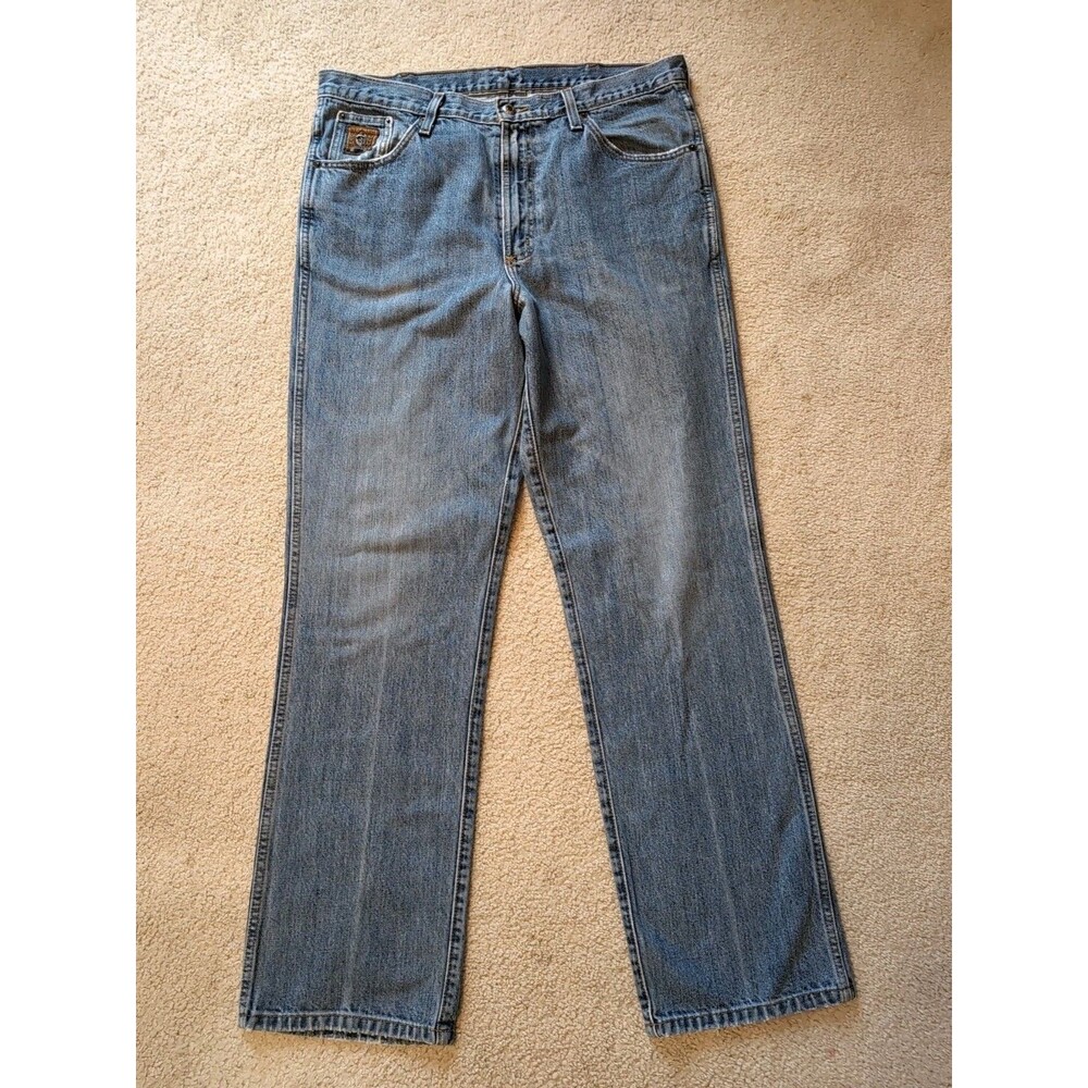CINCH Men's BRONZE LABEL Regular Fit Medium Stone Wash Jeans 36x32 M90632001 YKK - Picture 5 of 14